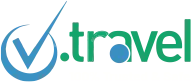 Logo representing travel and tourism, featuring symbols of exploration and adventure, such as a globe and airplane.