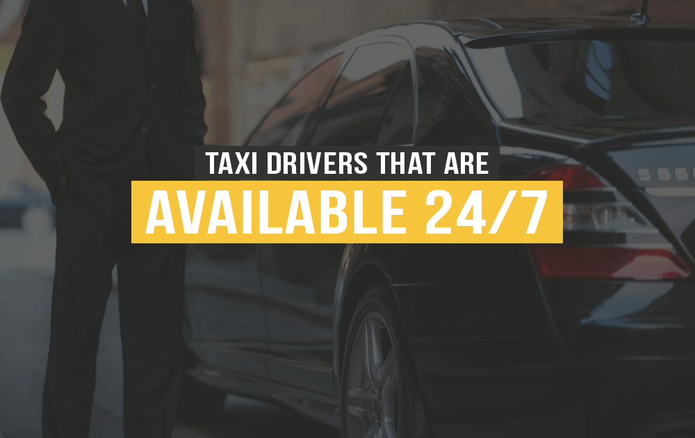 Taxi drivers ready to assist passengers at any hour, showcasing their commitment to 24/7 service availability.