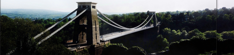 Clifton Suspension Bridge in Bristol, showcasing its iconic design and stunning views of the surrounding landscape.