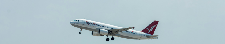 A large passenger jet soars through a clear blue sky, showcasing its impressive wingspan and sleek design.