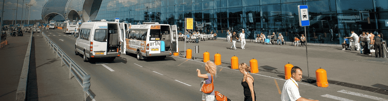 Minibus at Birmingham Airport.