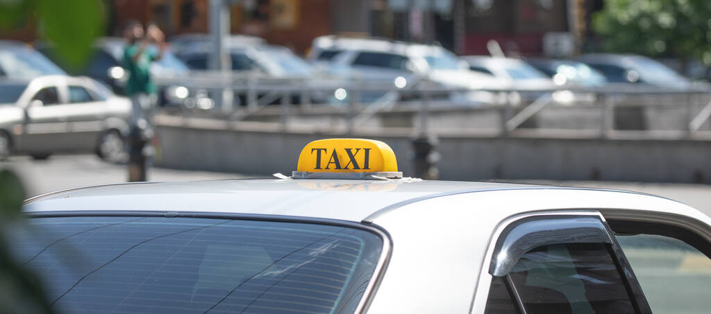 Cropped photo of a taxi