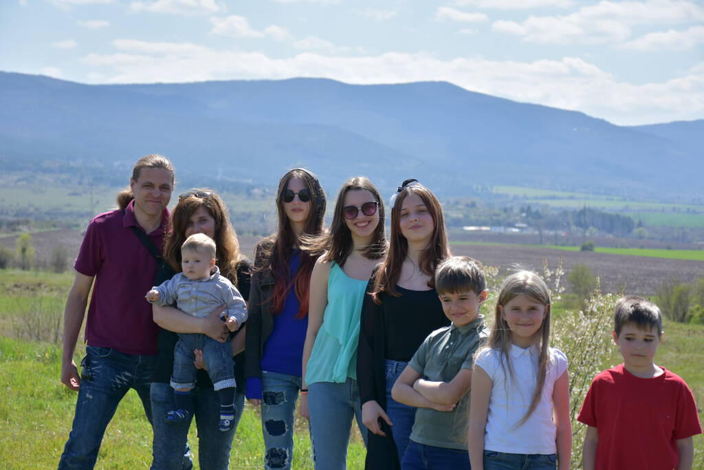 Group of children in mountains