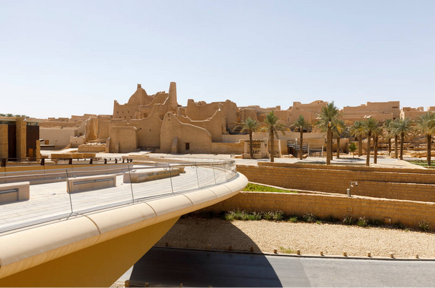 Pedestrian bridge in Diraiyah Riyadh Saudi Arabia